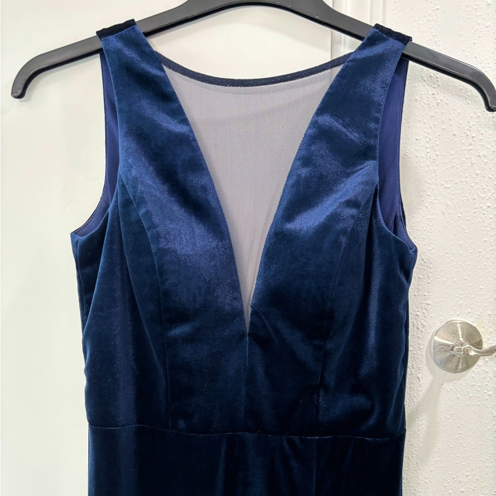 Morgan & Co Navy Velvet dress